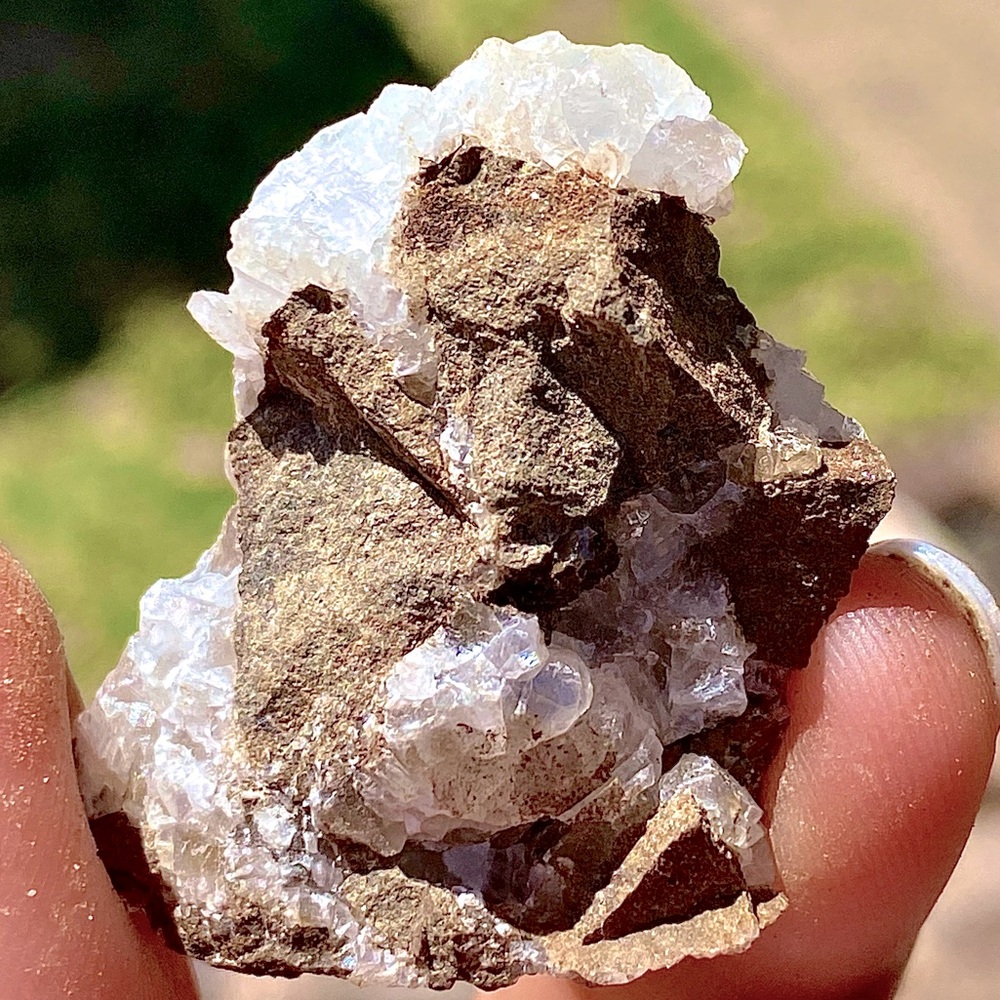 Natural Quartz Stone in Rock Formation